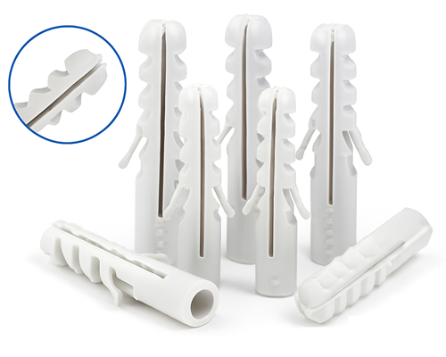 Made Plastic Wall Plug White 8 mm Pack of 1000