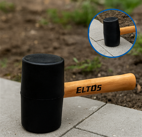 Eltos Ağaç Saplı Lastik Tokmak 50 mm
