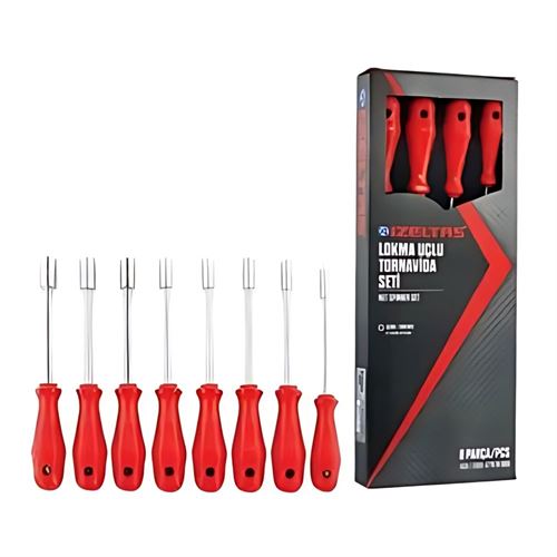 İzeltaş 4770008108 Lokma Uçlu Tornavida Seti 8 Parça