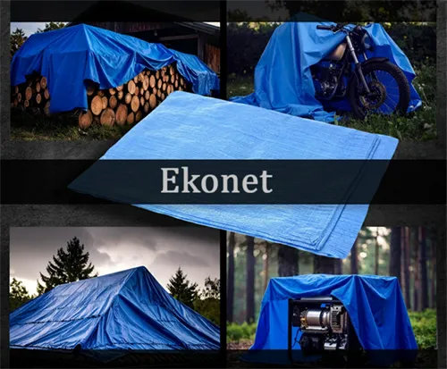 Ekonet Blue Waterproof Protective Tarp 10x18 m