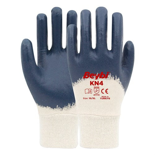 Beybi KN4 Plus Lacivert Nitril İş Eldiveni No:10