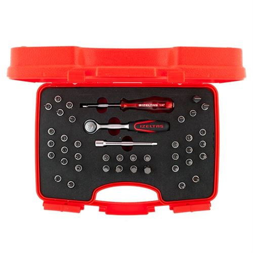 İzeltaş 1107001042 Bits Uçlu 1/4'' Lokma Takımı 42 Parça''
