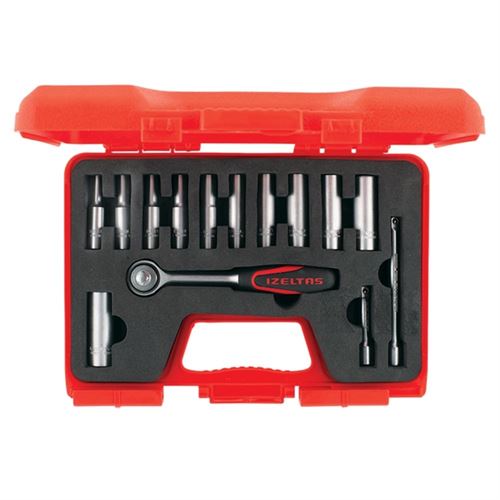 İzeltaş 1107006014 Derin Lokma Anahtar Takımı 14 Parça 1/4''