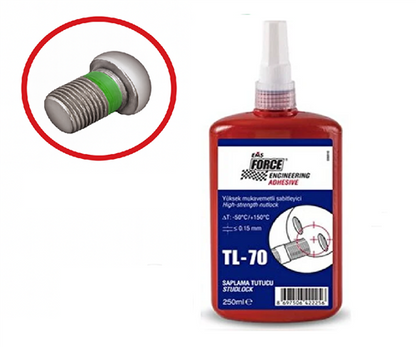 Ems Force TL-70/250 Yüksek Mukavemetli Civata Tutucu Sabitleyici 250 ml