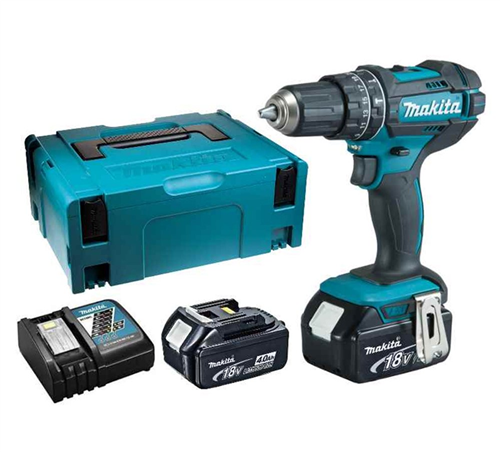 Ударная дрель-шуруповерт Makita DHP482RFE 18В 3,0 Ач Li-ion с двумя аккумуляторами