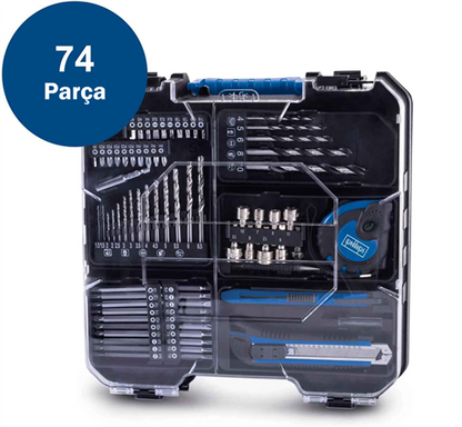 Scheppach C-DTB74/2X Akülü Matkap Delme Vidalama Seti Çantalı 74 Parça