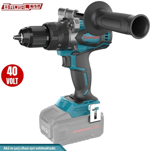 Catpower 4411 Akülü Darbeli Matkap Kömürsüz 40V  Solo (Aküsüz) Paket