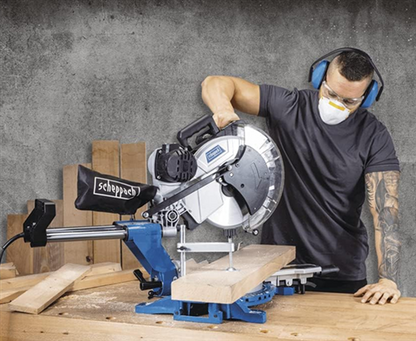 Scheppach HM140L Laser Sliding Mitre Saw 305 mm 2000 Watt