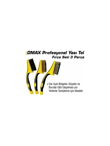 Dmax DMX4129 Yassı Tel Fırça Seti 3 Parça