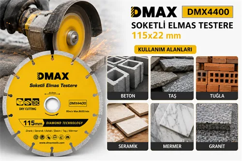 Dmax DMX4400 Soketli Elmas Testere 115x22 mm