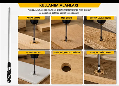 Dmax DMX4539 Sds Kalıpçı Ahşap Matkap Ucu 14x600 mm