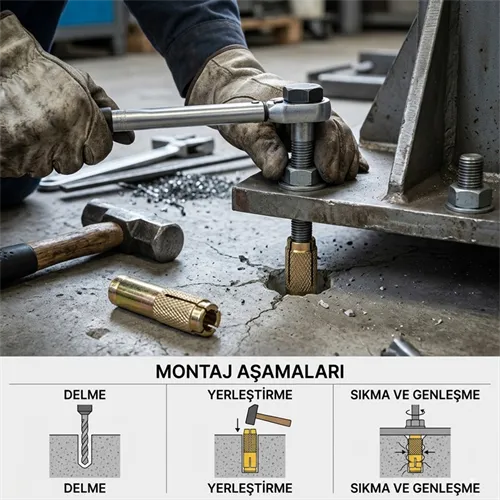 Arstech Çakmalı Çelik Dübel M12 mm