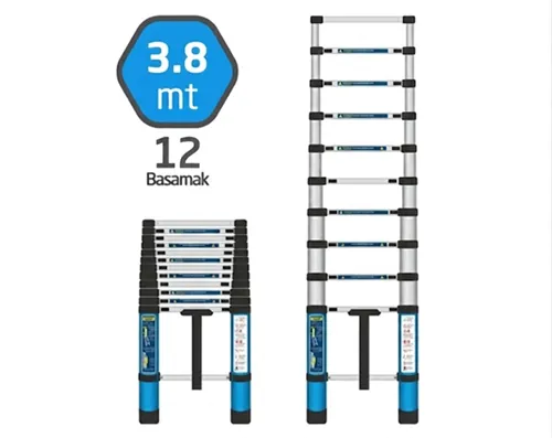 Master 504333 Teleskopik Merdiven Paslanmaz Çelik 380cm 13 Basamak