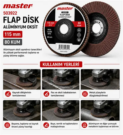 Master 503922 Flap Disk Alüminyum Oksit 115 mm 80 Kum