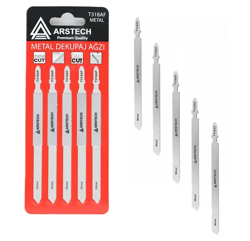 Arstech T318A Dekupaj Testere Ağzı Uzun Metal Kesim 5'li Paket