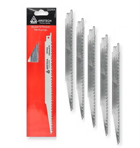 Arstech SS240A Alçıpan ve Betopan Tilki Kuyruk Testere Bıçağı 240 mm 5'li Paket