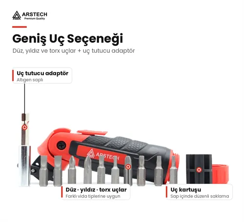 Arstech ARSMTS0001 Multi Tilki Kuyruğu Dekubaj Testere Seti 16 Parça