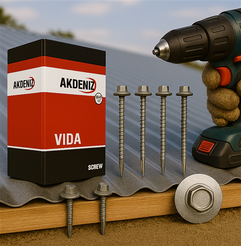 Саморез кровельный с прессшайбой Akdeniz 5.5x50 мм, 250 шт./уп.