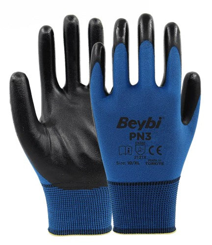 Beybi PN3 Mavi Polyester Eldiven No:10