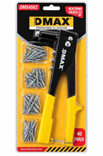 Dmax DMX4562 Profesyonel Perçin Tabancası Seti 40 Parça