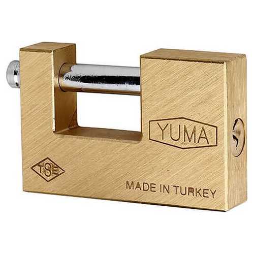 Yuma YM3068 Pirinç Gövde Kayar Milli Asma Kilit 68 mm