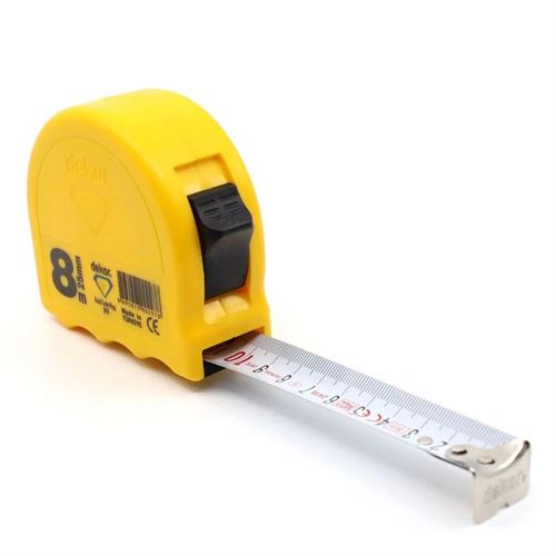 Dekor 297 Şerit Metre Sarı Kasa 8 mt 25 mm