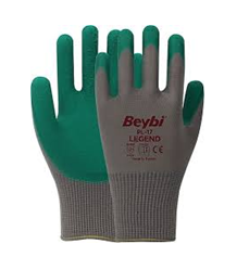 Beybi PL17 Legeng İş Eldiveni - Yeşil/Gri No:10