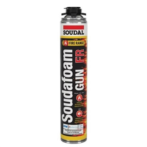 Soudal Soudafoam FR Gun Yangına Dayanıklı Tabancalı PU Köpük 750 ml ( 240 Dk )