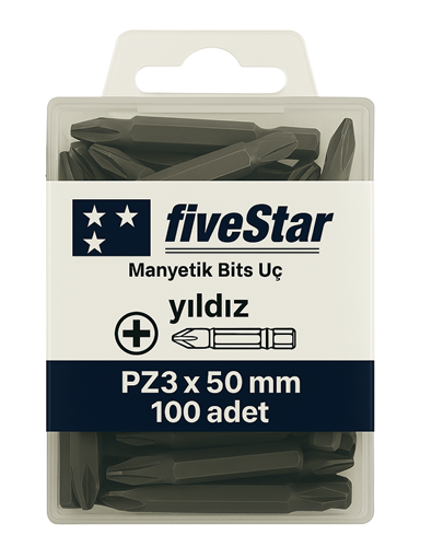 Fivestar Manyetik Yıldız Bits Ucu PZ3x50 mm