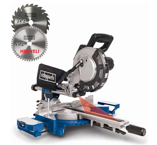 Scheppach HM216 Lazerli Kızaklı Gönye Kesme Makinası 216 mm 2000 Watt