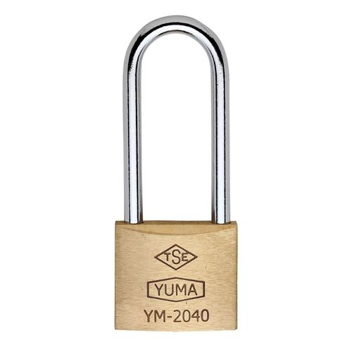 Yuma YM2040L Uzun Kancalı Sarı Pirinç Asma Kilit 40 mm