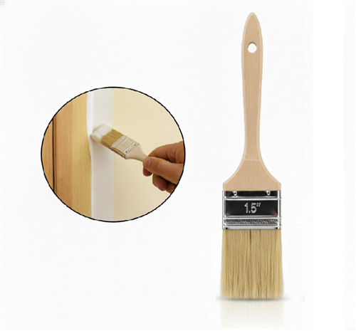 Yeşil Ahşap Lüks Kestirme Boya Fırçası 1.5''