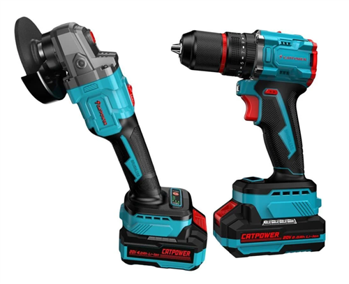 Catpower 1030 Kömürsüz Motor Akülü Matkap Avuç Taşlama 2’li Set 4.0Ah 2.0Ah