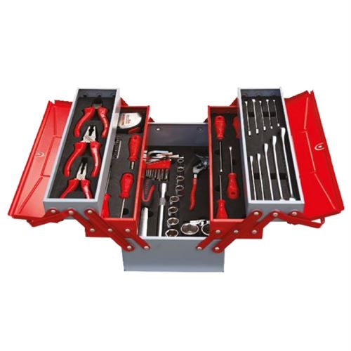 İzeltaş 8420005063 Mekanikçi Takım Çantası 5 Gözlü Dolu 62 Parça