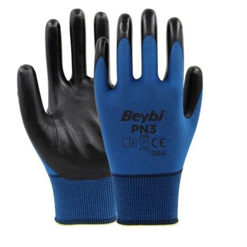 Beybi PN3 Mavi Polyester Eldiven No:10