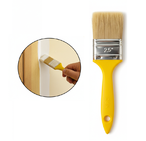 Yeşil Plastik Kestirme Boya Fırçası 3''