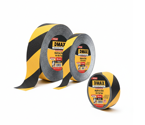Dmax DMX4627 Sarı Siyah Kaydırmaz Bant 50 mm x 15 mt