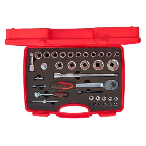 İzeltaş 1113001038 Altı Köşe Lokma Anahtar Takımı 35 Parça 1/4''x1/2''