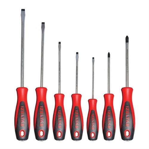 İzeltaş 4350008107 Tornavida Seti Düz Yıldız Ergonomik Seri 7 Parça