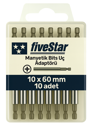Fivestar Manyetik Bits Adaptörü 10x60 mm