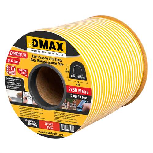 Dmax DMX4619 Kapı ve Pencere Fitil Bandı Beyaz