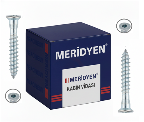 Meridyen Kabin Vidası Allen Başlı 6.3×50 mm 3000’li Paket
