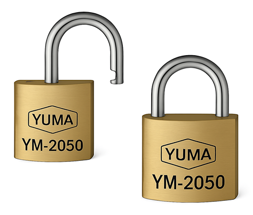 Yuma YM2050 Sarı Kaplama Pirinç Asma Kilit 50 mm
