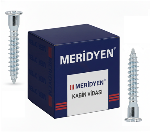 Meridyen Kabin Vidası Pozidriv Başlı 6.3×50 mm 3000’li Paket