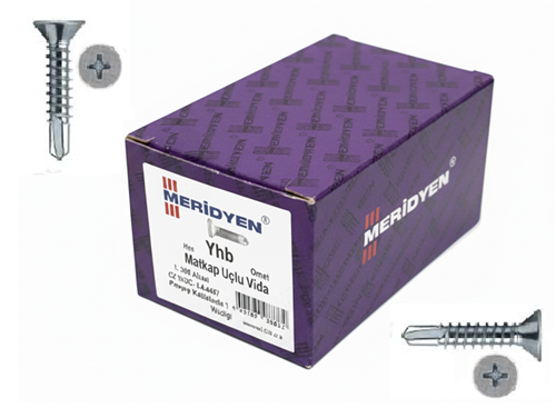 Meridyen Yhb Matkap Uçlu Vida 4.8×16 mm 500’lü Paket