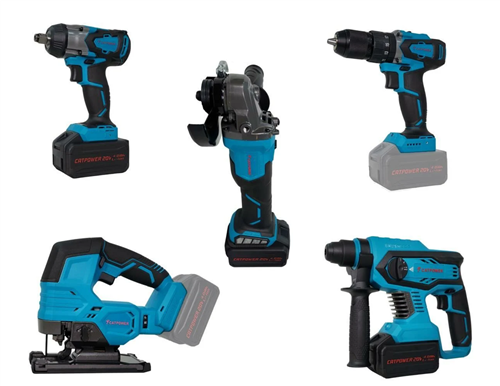 Catpower 4150 Kömürsüz Akülü Dekubaj Vidalama Matkap Kırıcı Taşlama 5'li Set