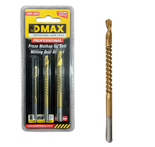 Dmax DMX4690 Freze Matkap Uç Seti 3 Parça