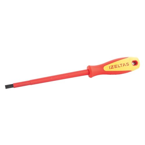 İzeltaş 4140172575 İzoleli Elektrikçi Düz Uçlu Tornavida 1000V 2.5×75 mm