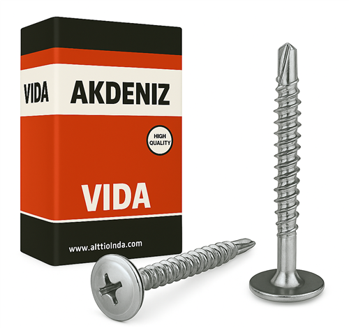 Akdeniz Matkap Uçlu Vida Pul Başlı RYSB 3.9x19 mm 1000’li Paket