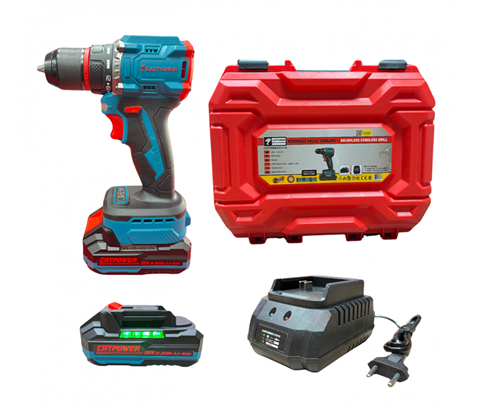 Catpower 1010 Kömürsüz Motor Akülü Matkap 20V 2.0Ah Çift Akülü